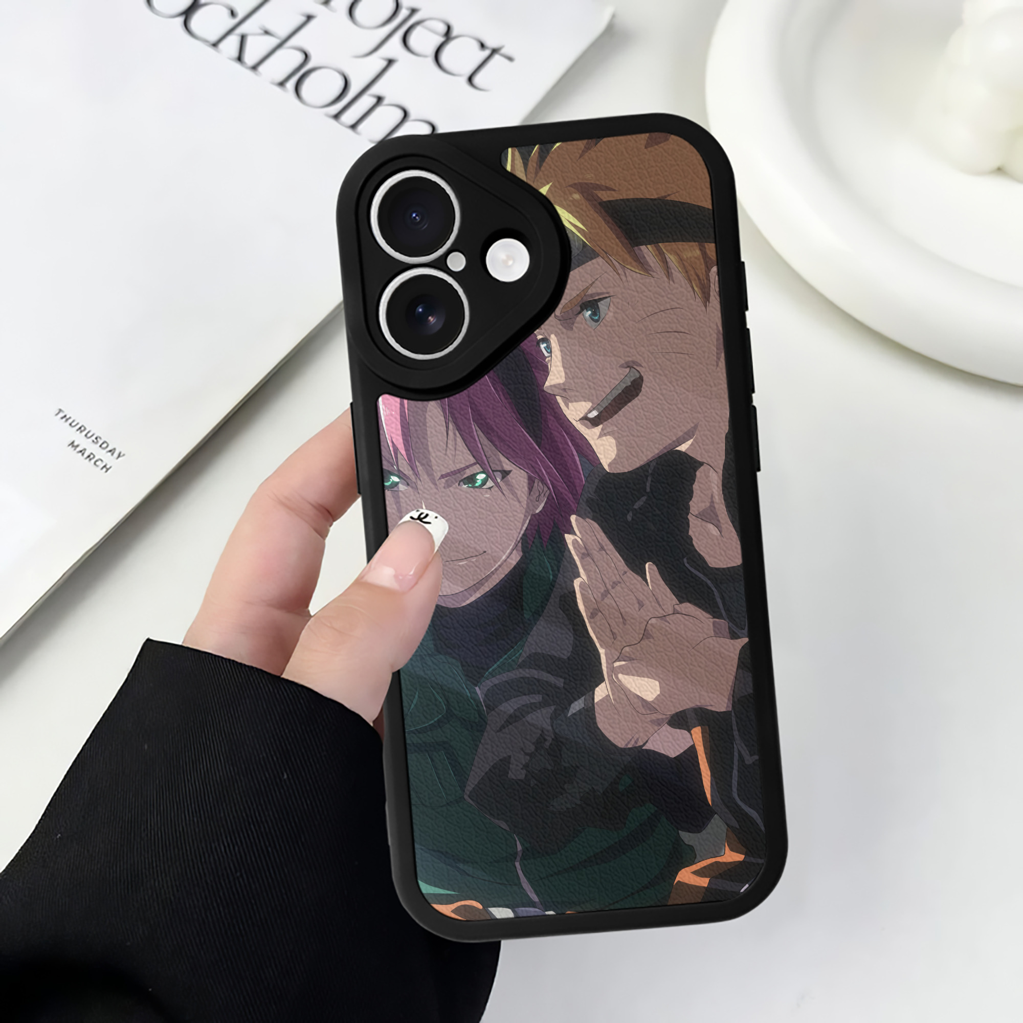 （画像用） NARUTO -ナルト- NARUTO -ナルト- 疾風伝 【iPhone 16シリーズ対応】シリコンスマホケース（レザー調） 材質：シリコン